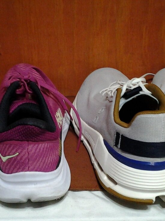 On Cloudnova Form 2 Women OnCode Cloudnova Form 2 Silver Heather & Hoka Solimar Purple Running Shoes SZ 9
